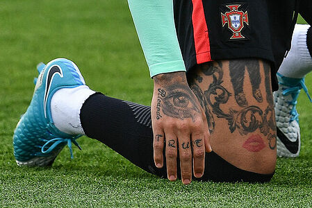 Ricardo Quaresma (Portugal) rests during a training session ahead of the 2017 FIFA Confederations Cup match against Chile.